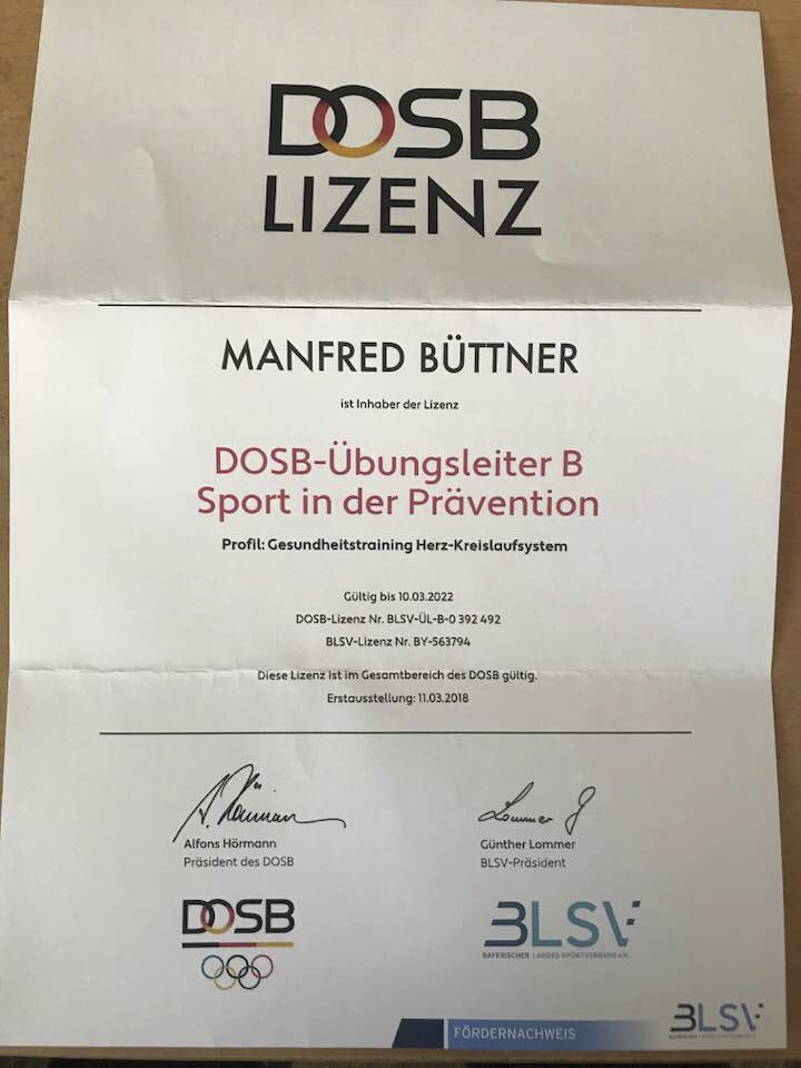 DOSB-Trainer Lizenz B Sport in der Prävention
